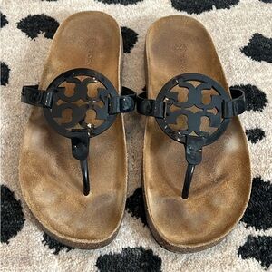 Tory Burch Black and Brown Sandals